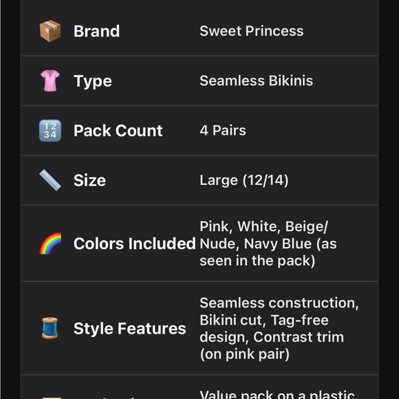 Sweet Princess Girls Seamless Bikini Panties - Picture 6 of 8